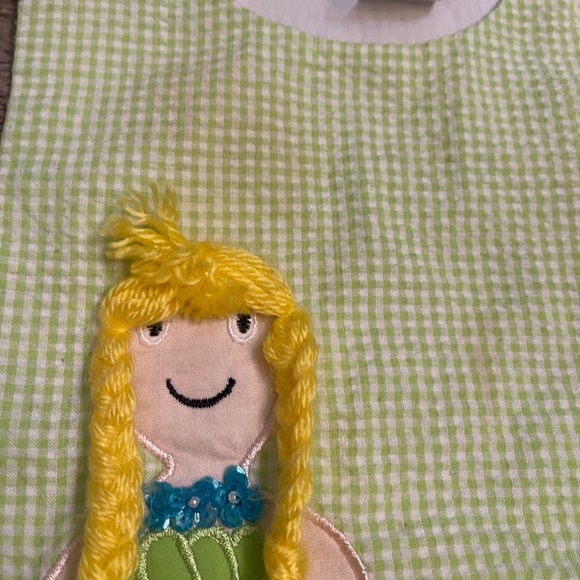 Cute size 4 potato sak dress with matching bow - Picture 2 of 6